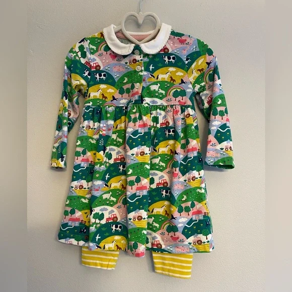 Baby Boden Yellow and White Striped Dress - Picture 2 of 7